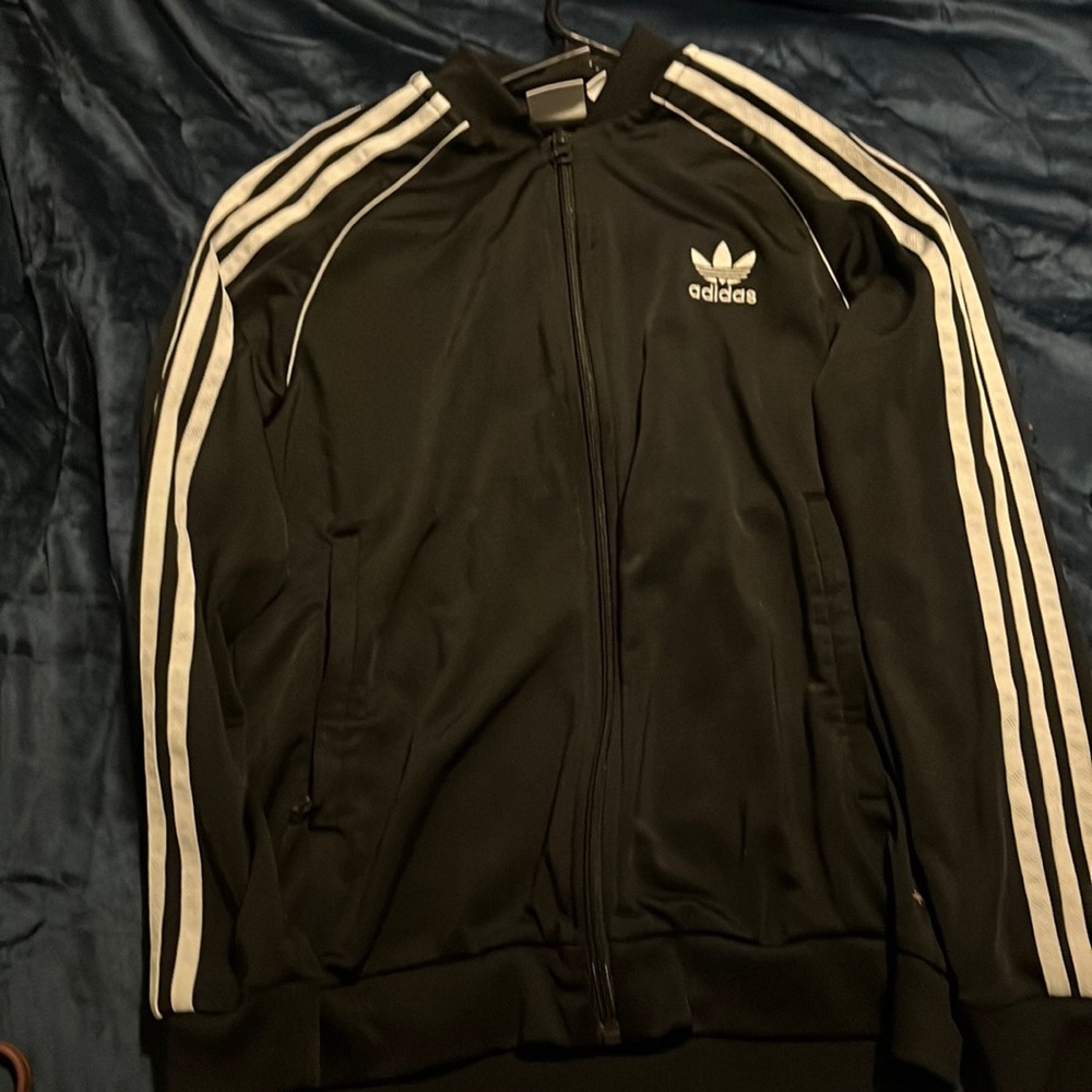 Black Adidas zip up jacket